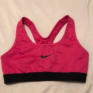 Pink nike sports bra